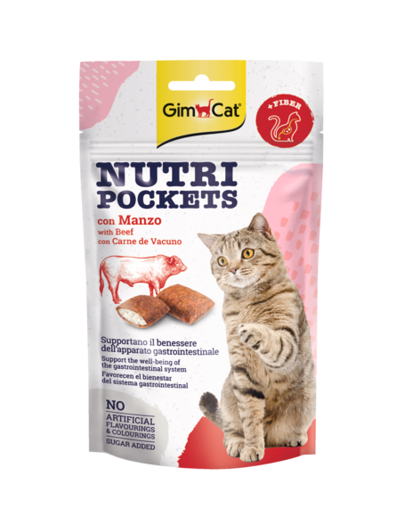 GimCat Nutri Pockets gusto Manzo e Malto (Kg/Size: 0,060)