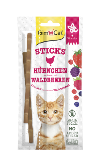 Gimcat 3 Sticks gusto Pollo e Frutti di Bosco (Kg/Size: 0,015)