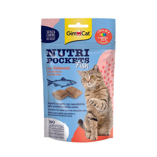 GimCat Nutri Pockets Fish Salmone - Monoproteico (Kg/Size: 0,060)