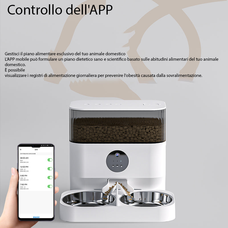 Model H Distributore doppia Ciotola Wi-Fi Litri 5