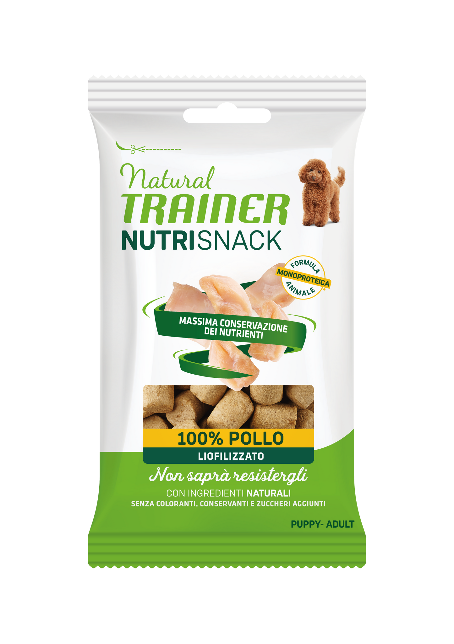 Natural Trainer NutriSnack Puppy&Adult All Size gusto Pollo (Kg/Size: 0,020)