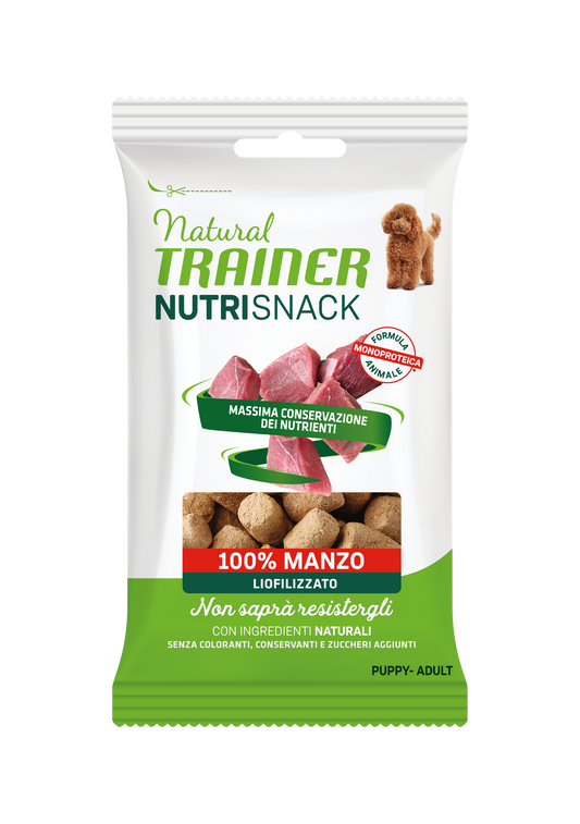 Natural Trainer NutriSnack Puppy&Adult All Size gusto Manzo (Kg/Size: 0,020)