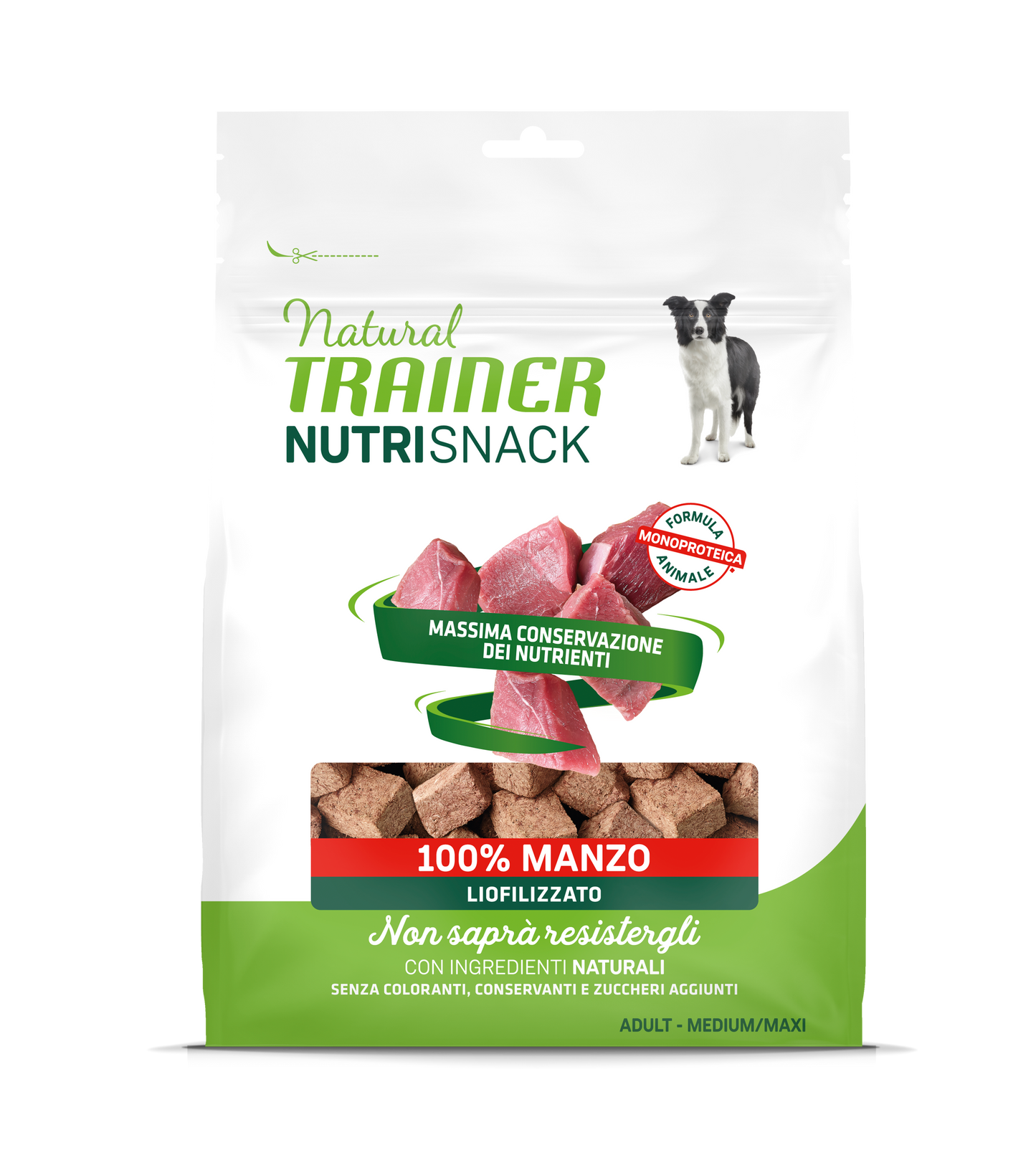 Natural Trainer NutriSnack Adult Med&Maxi gusto Manzo (Kg/Size: 0,050)