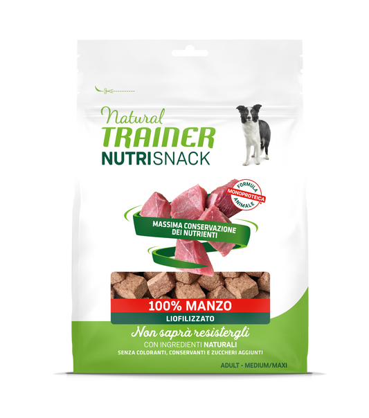 Natural Trainer NutriSnack Adult Med&Maxi gusto Manzo (Kg/Size: 0,050)