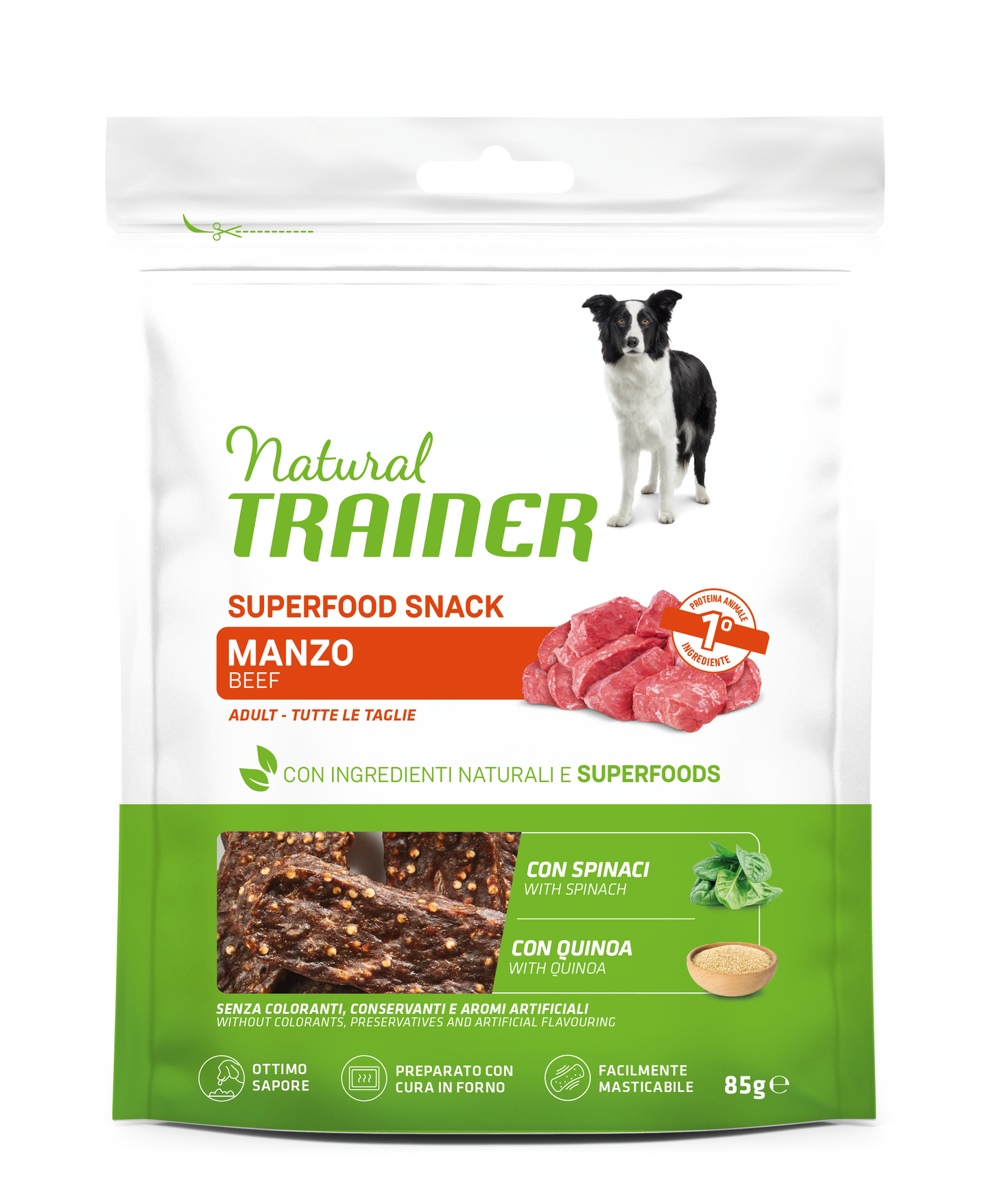 Trainer Natural Superfood Snack gusto Manzo (Kg/Size:0,085)