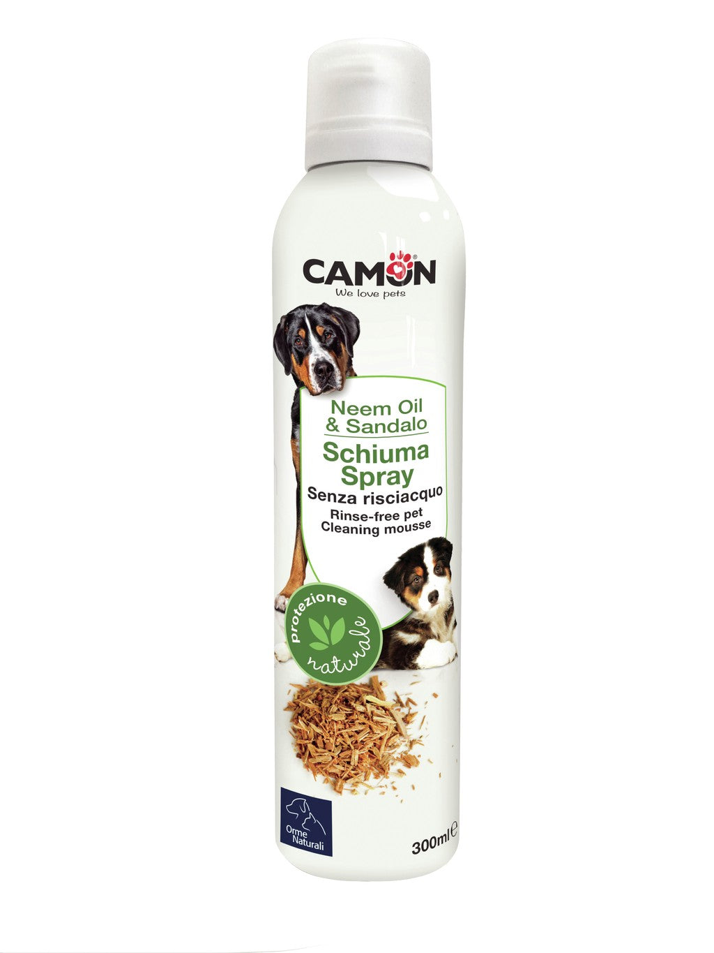 Camon Mousse detergente senza risciacquo con Olio di Neem e Sandalo (Ml/Size: 300)