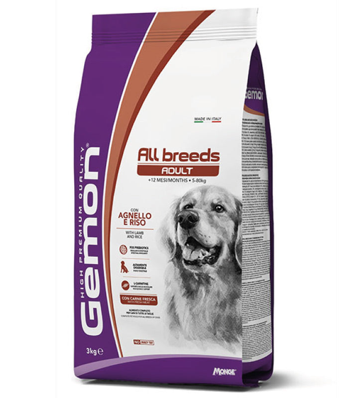 Gemon All Breed Adult AGNELLO E RISO ( kg/Size 15)