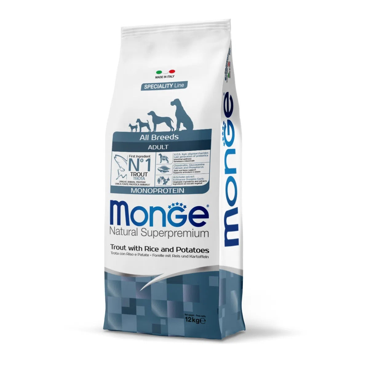 Monge Natural Superpremium All breeds Adult Active Trota (Kg/Size 12)