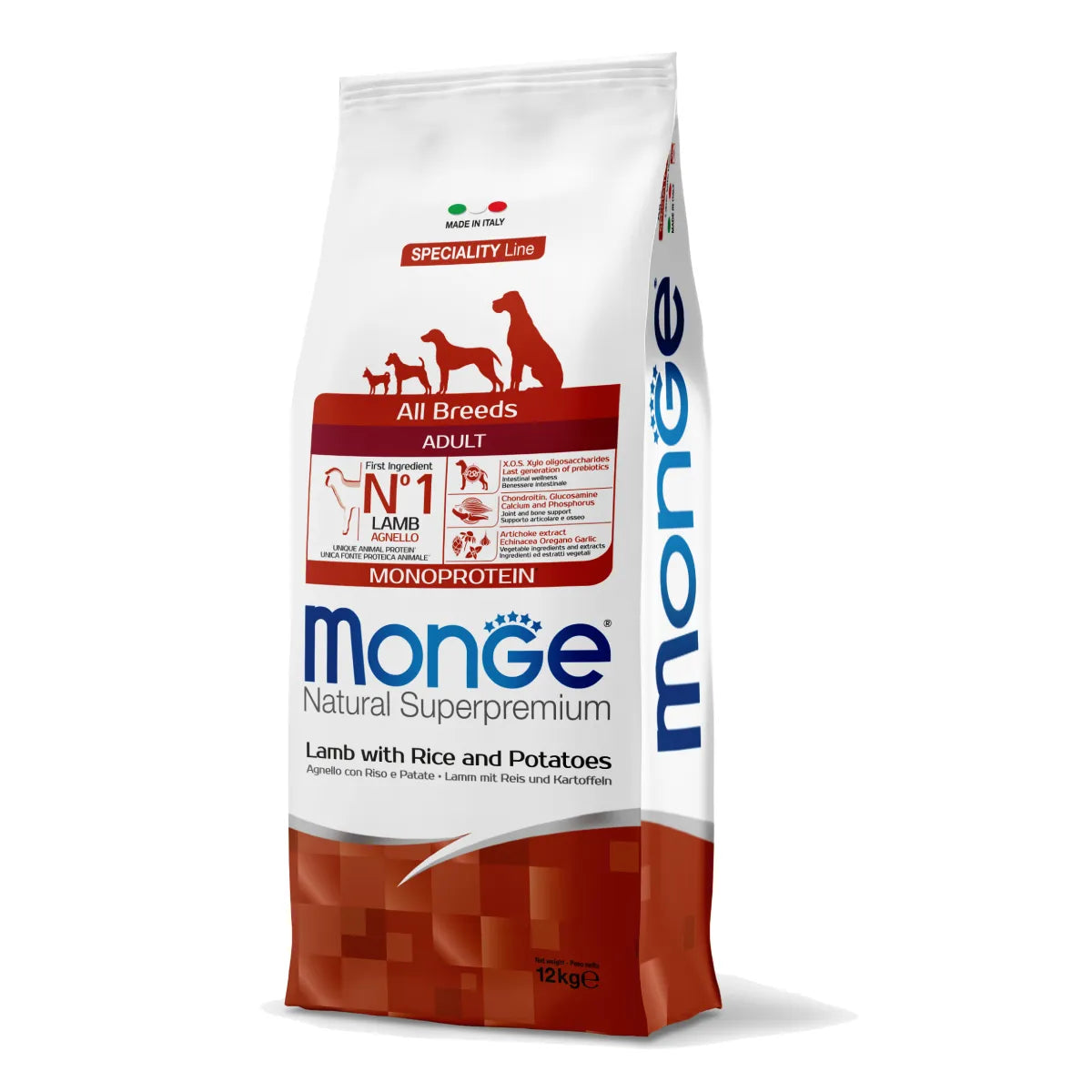 Monge All Breeds Adult Agnello Riso e Patate (Kg/Size 12)