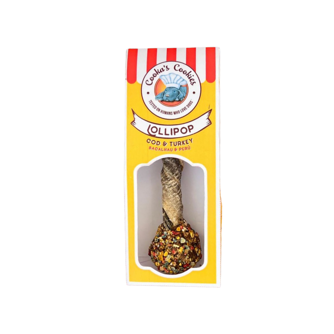 Cooka's Cookies LOLLIPOP lecca-lecca gusto Merluzzo e Tacchino (kg/Size:0,040)