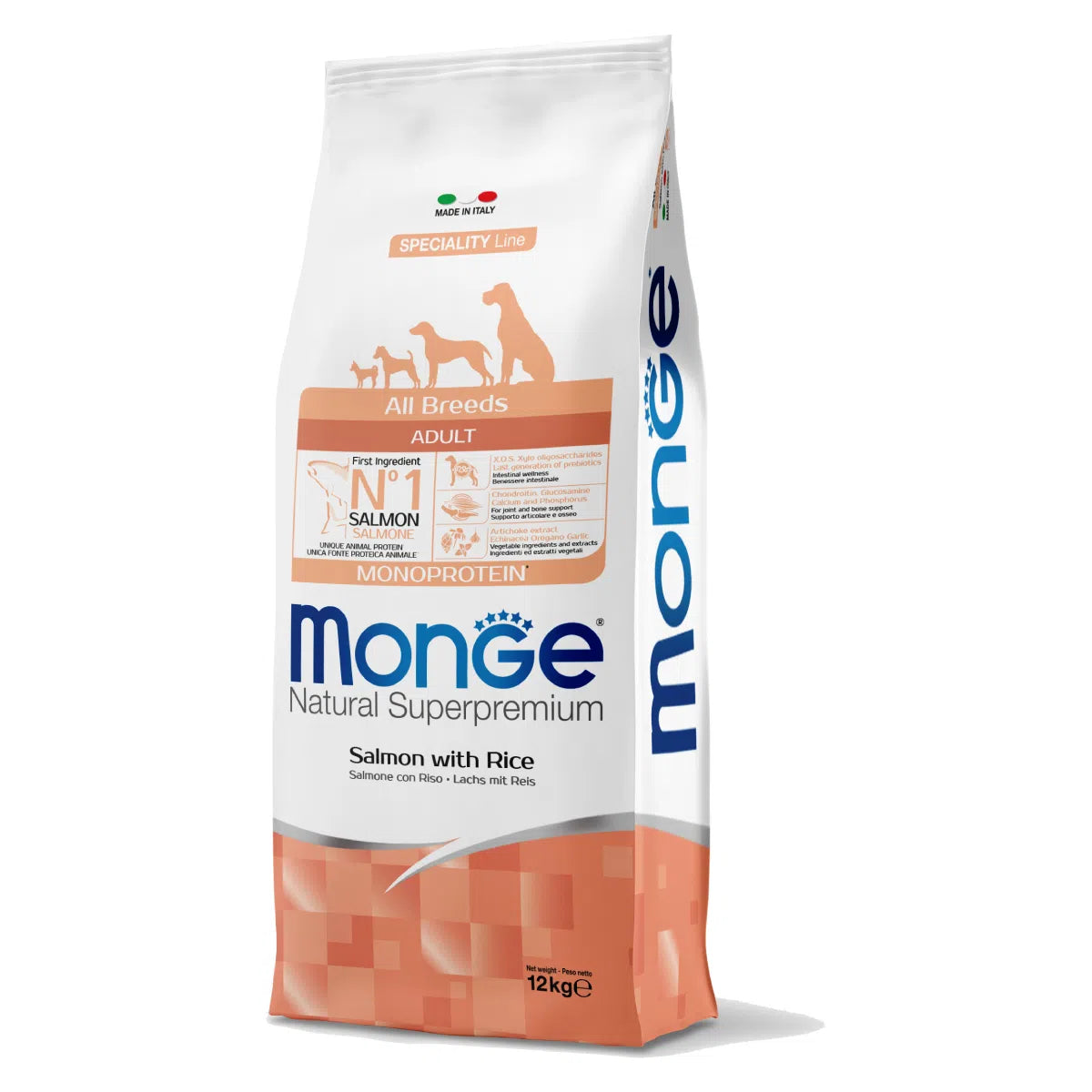 Monge All Breeds Adult Salmone e Riso (Kg/Size 12)