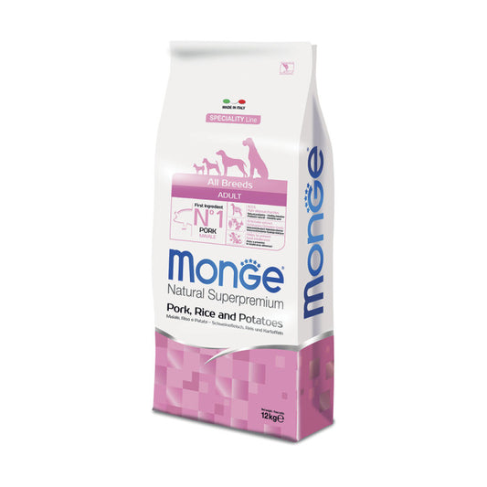 Monge Natural Superpremium Adult Maiale, Riso e Patate (Kg/Size 12)