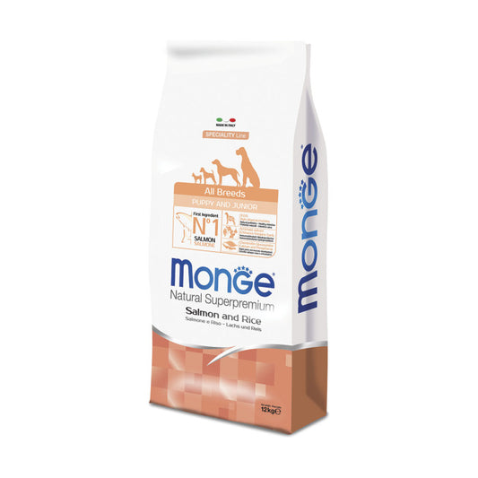 Monge Natural Superpremium Puppy & Junior Salmone e Riso (Kg/Size 12)