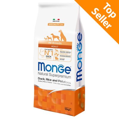 Monge Superpremium All Breeds Adult Anatra, Riso e Patate (Kg/Size 12)