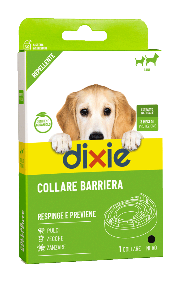 Dixie Collare Protezione Naturale Nero Cane (Size/Cm : 60)