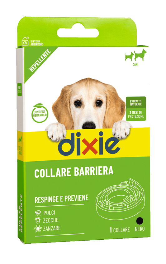 Dixie Collare Protezione Naturale Nero Cane (Size/Cm : 60)