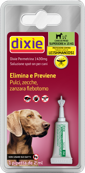 Dixie - Pipette Cane Permetrina 2 Ml - Blister 1 Pz - Tg Grande