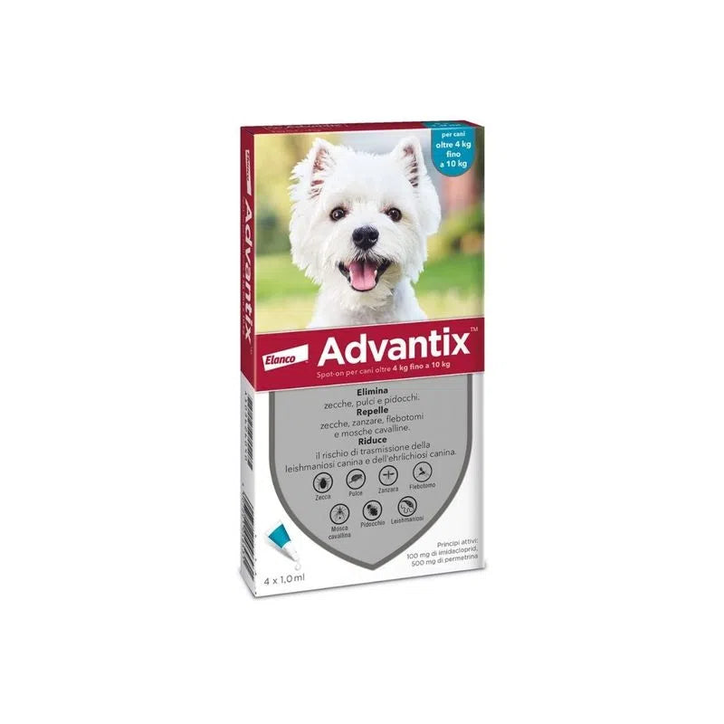 Advantix Per Cani Dai 4 Fino A 10kg 4 pipette (Kg/Size:0,1)