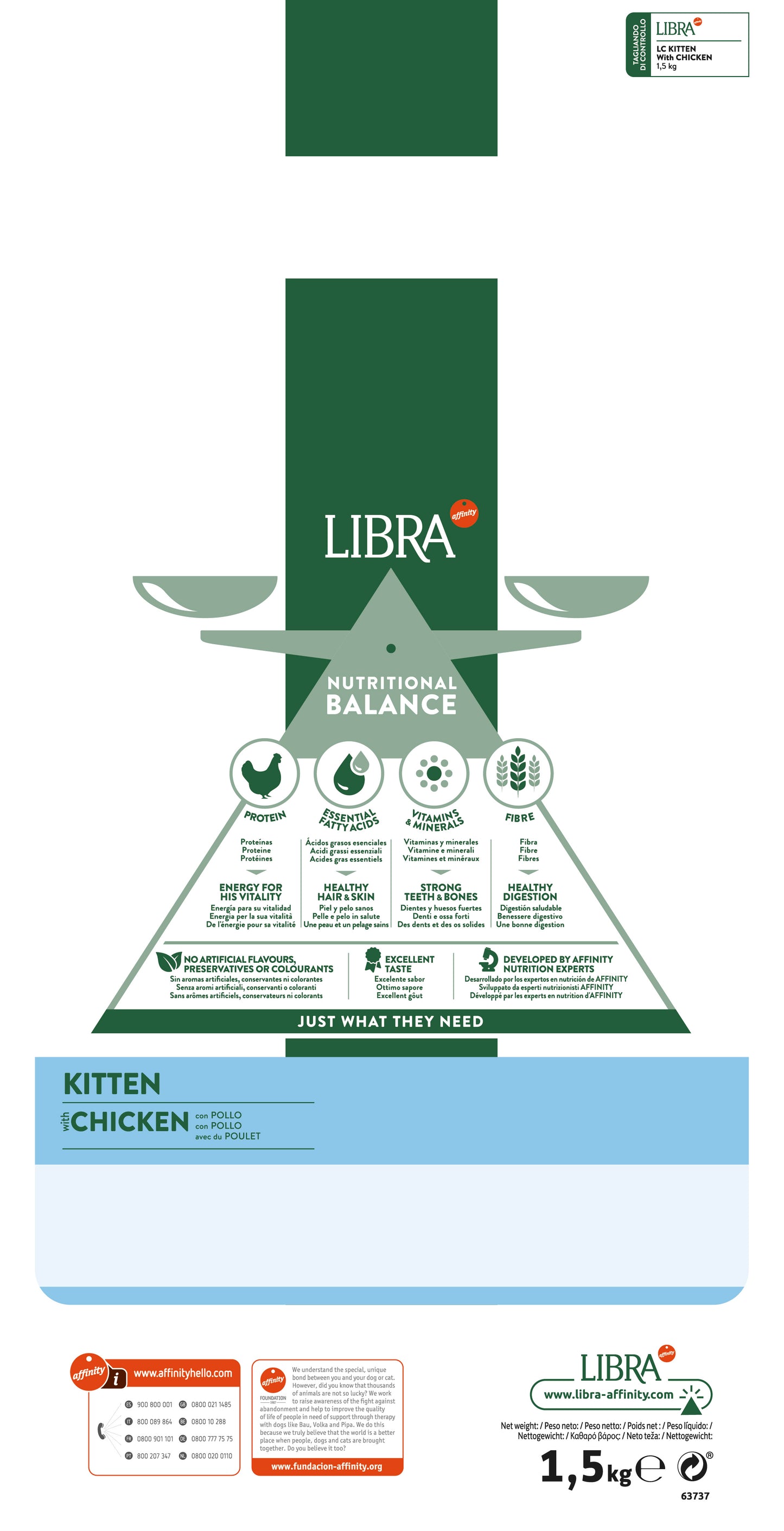 Libra Cat Kitten Con Pollo (Kg/Size: 1,5)