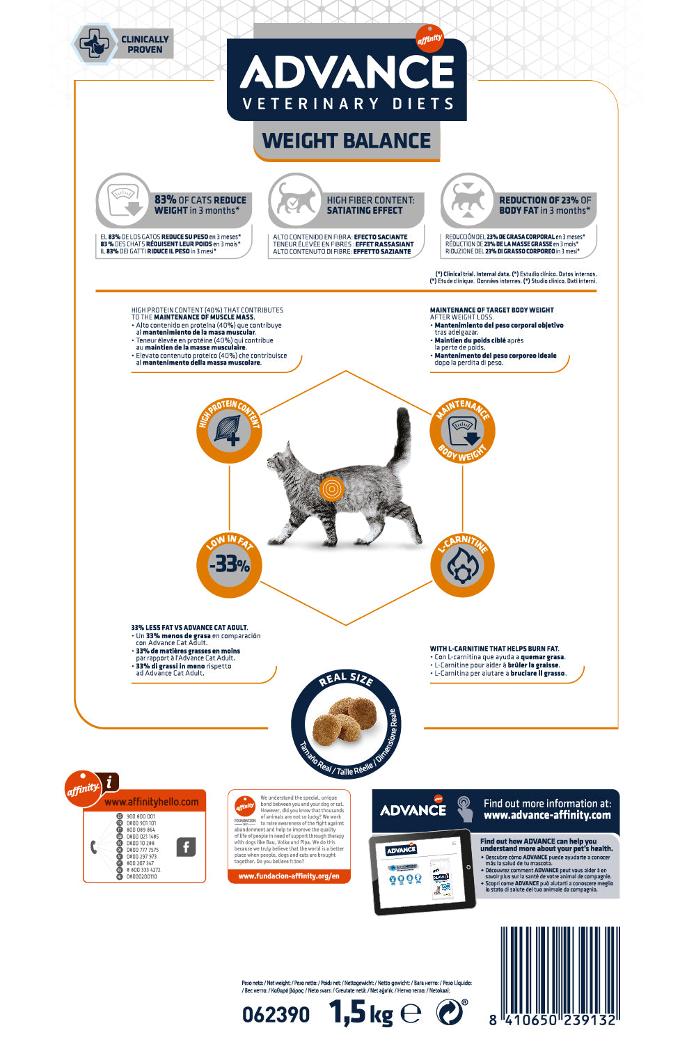 Advance Veterinary Diets Cat Weight Balance (kg/size 1.5)