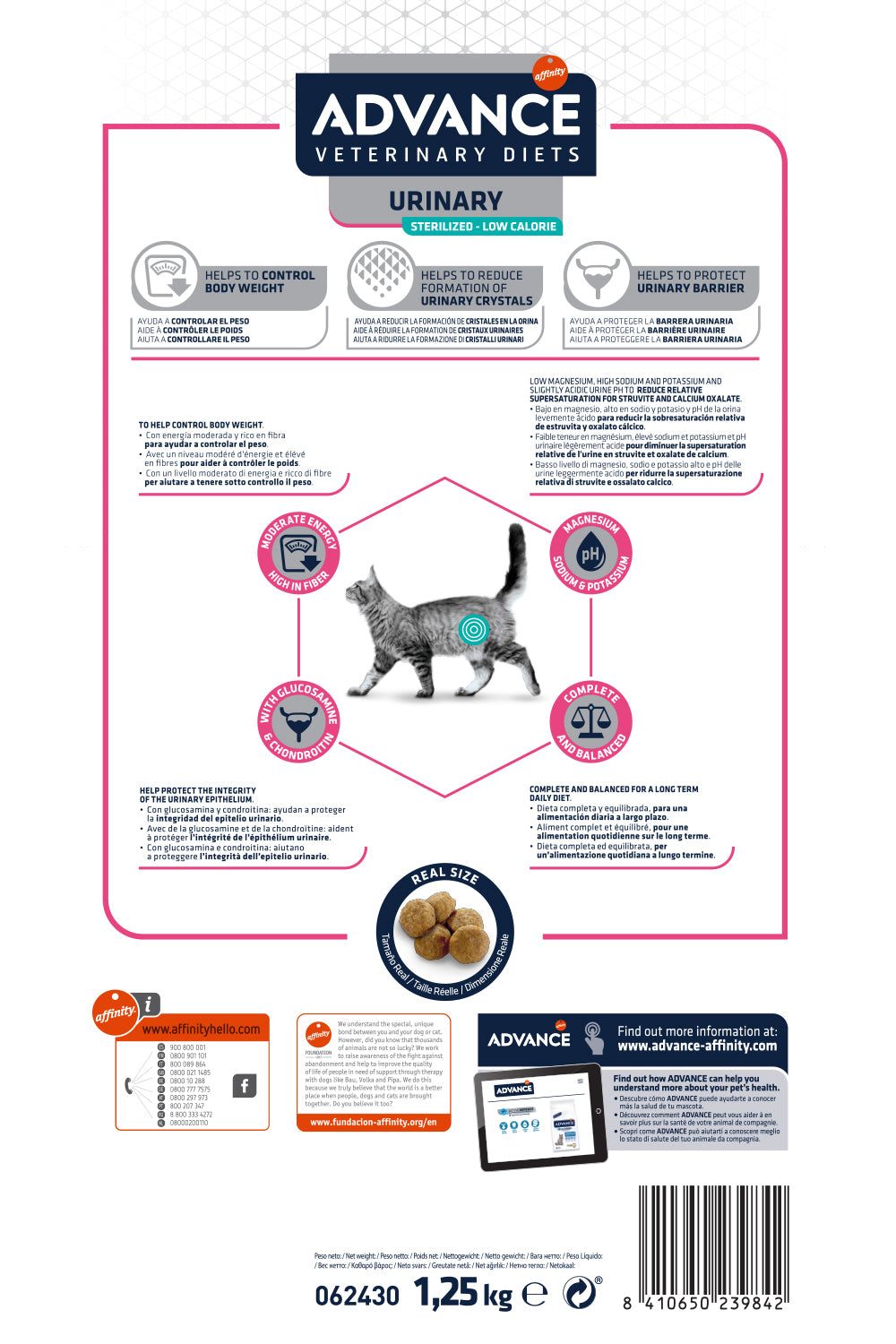 Advance Cat Urinary Sterilized Low Calorie (Kg/Size: 1,25)