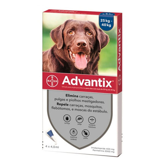 Advantix Per Cani Oltre 25kg Fino A 40kg 4 pipette (Kg/Size:0,1)