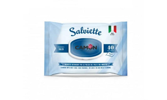 Salviette Camon Talco per la cura del pelo di cani e gatti  (Kg/Size:0,5)