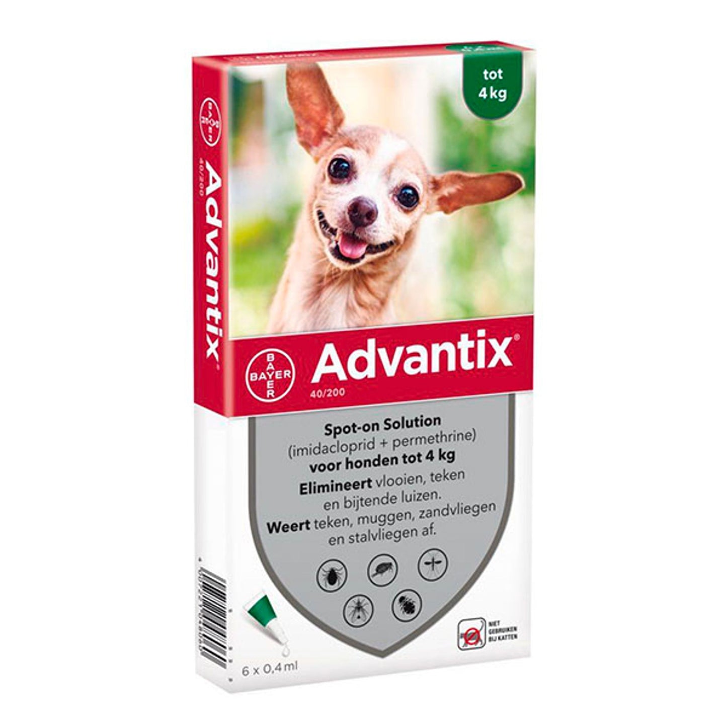 Advantix Per Cani Fino A 4kg 4 pipette (Kg/Size:0,1)