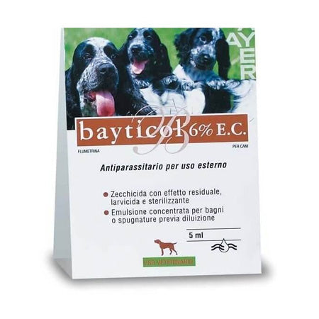 Shampoo Antiparassitario Per Cani Liquido Antizecche Per Bagni Bayer Bayticol 6% (ML/Size:5)