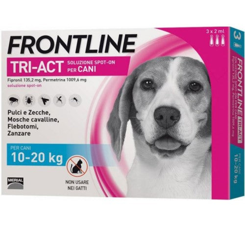 Frontline Tri-act Spot-on 10-20kg 3 pipette  (Kg/Size:0,1)